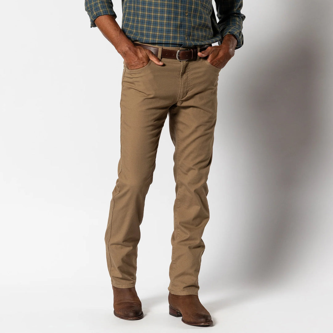 Classic Fit Pinpoint Canvas 5Pkt Pant - Weathered Oak