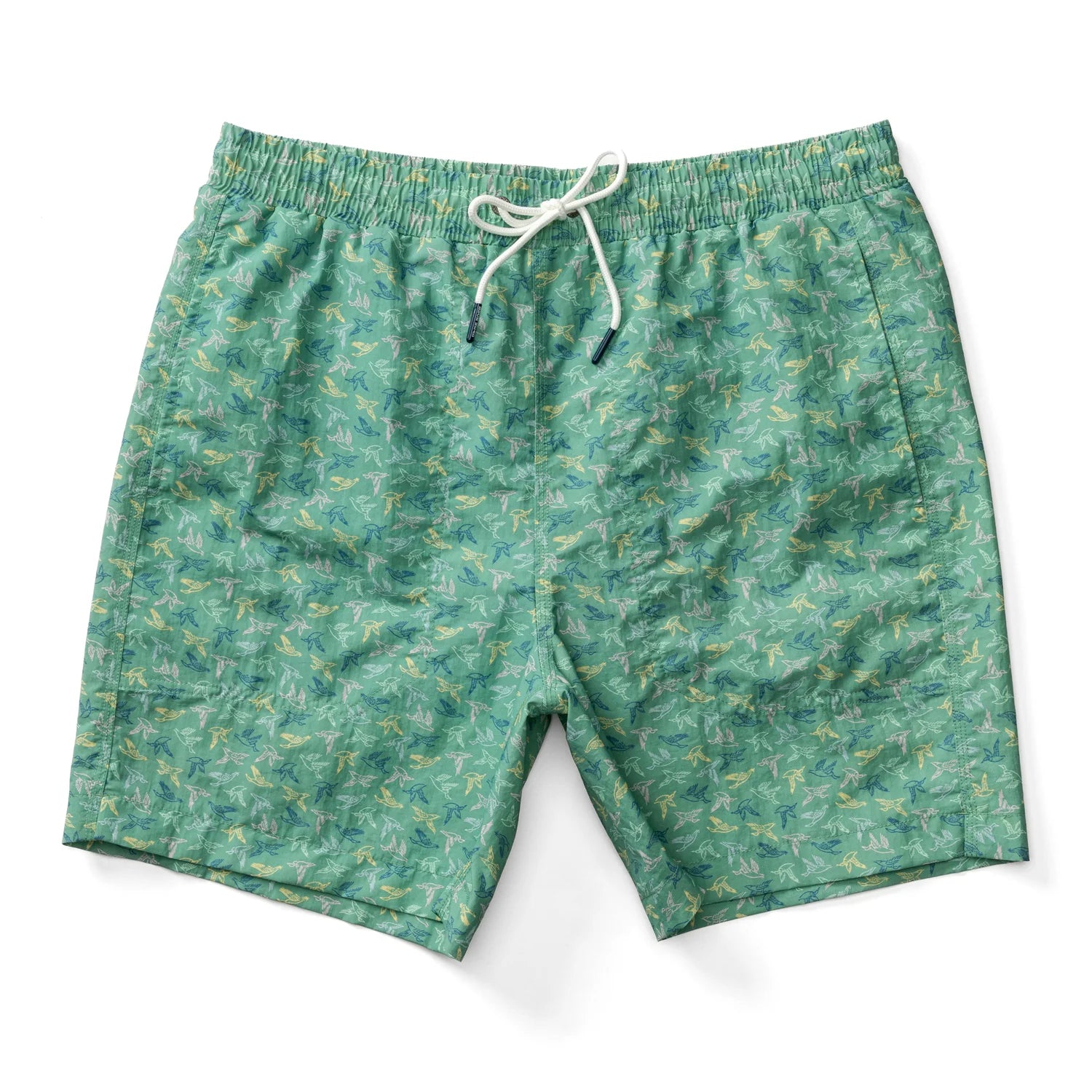 6in. Print Sailport Swim Short-Aspen Green