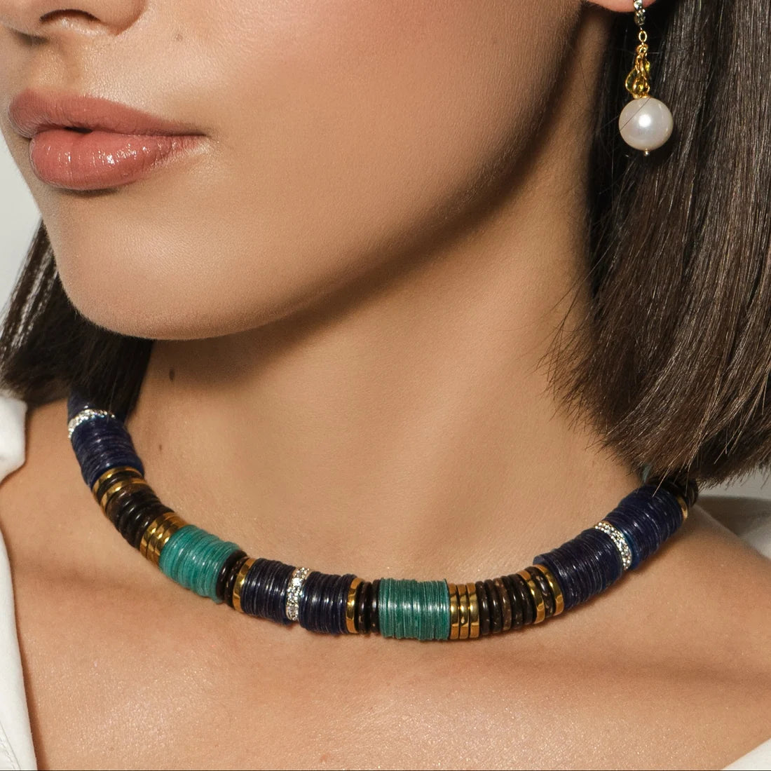 Jaipur 12 mm Cyan/Blue Brown Coco
