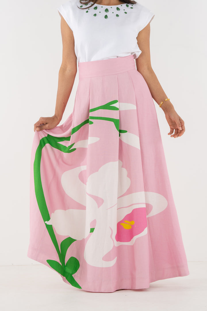 Milly Skirt - Blush Flora