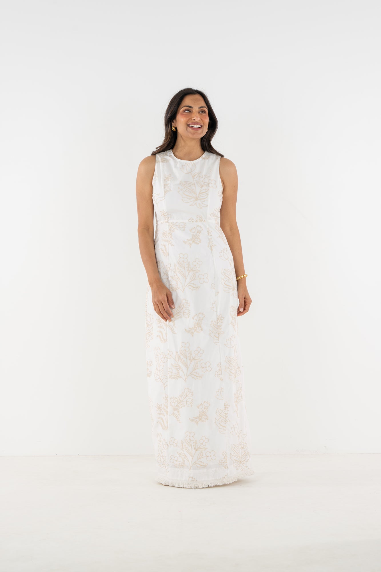 Hepburn Dress - Blanc Petals