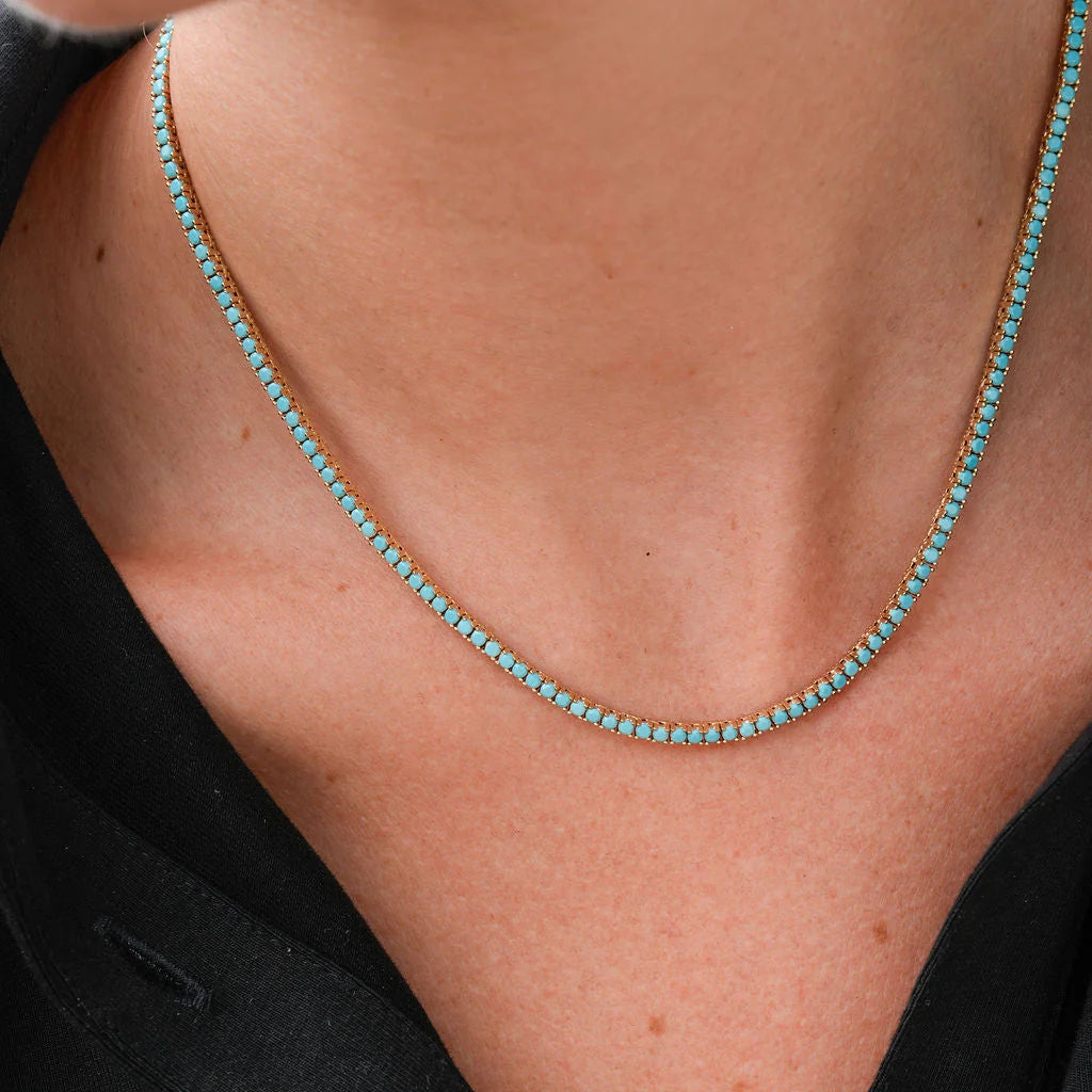 Turquoise Tennis Necklace