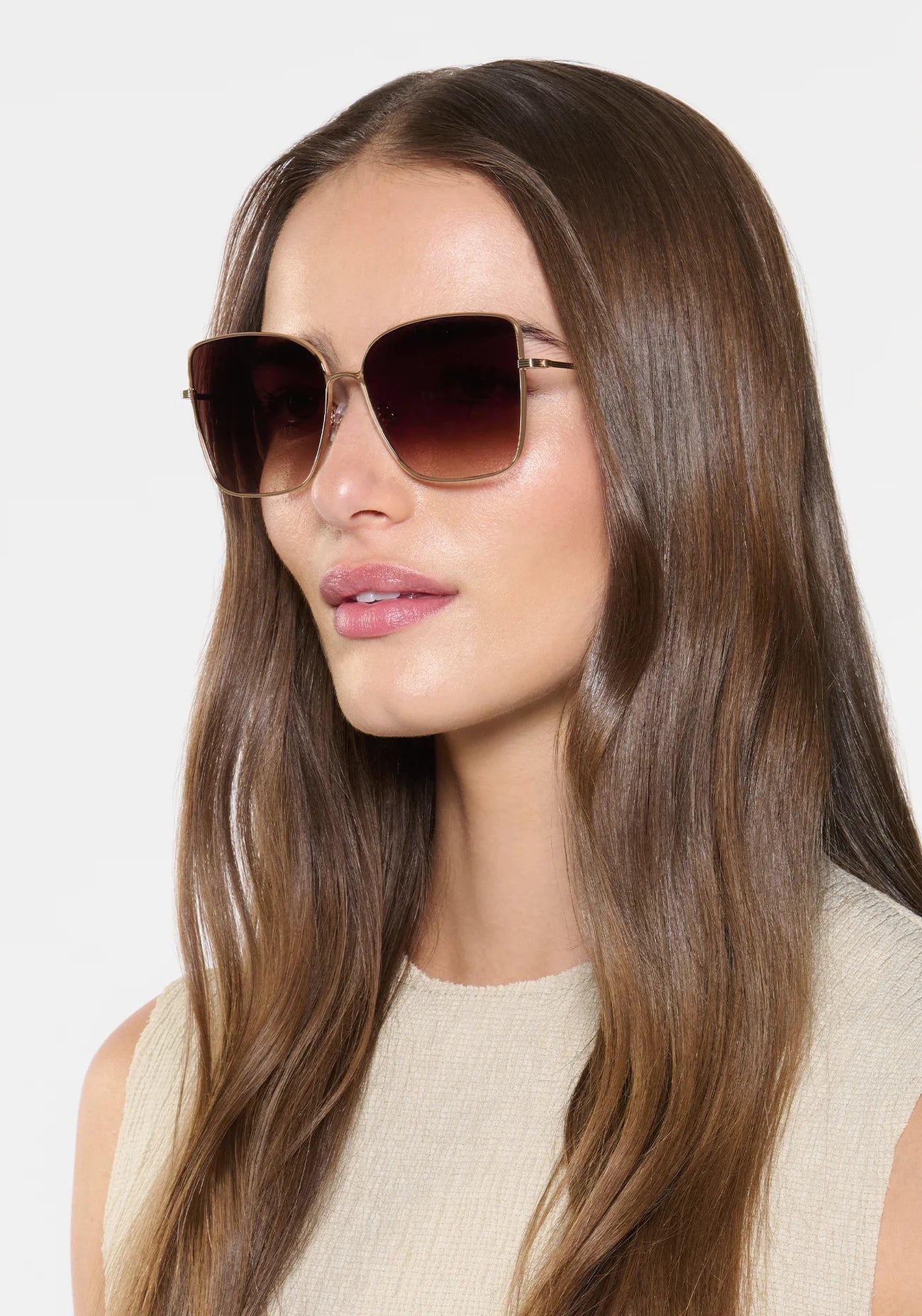 DOLLY | 12K + Matte Oyster Sunglasses