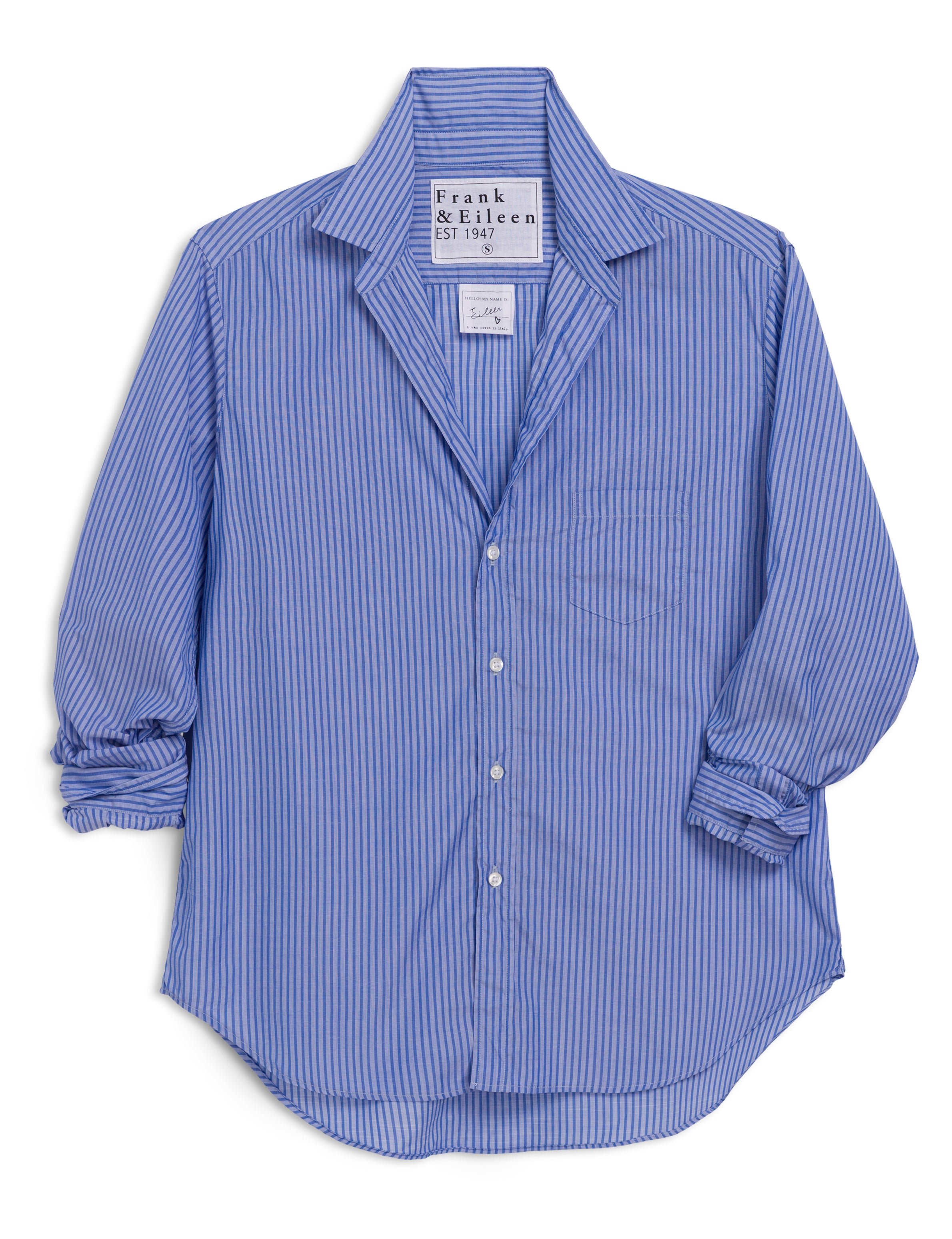 Eileen Relaxed Button-Up-Blue Stripe