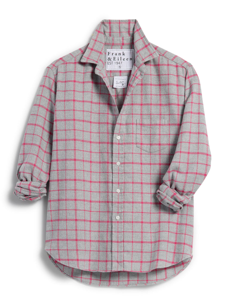 Eileen Relaxed Button Up Pink Plaid Shirt