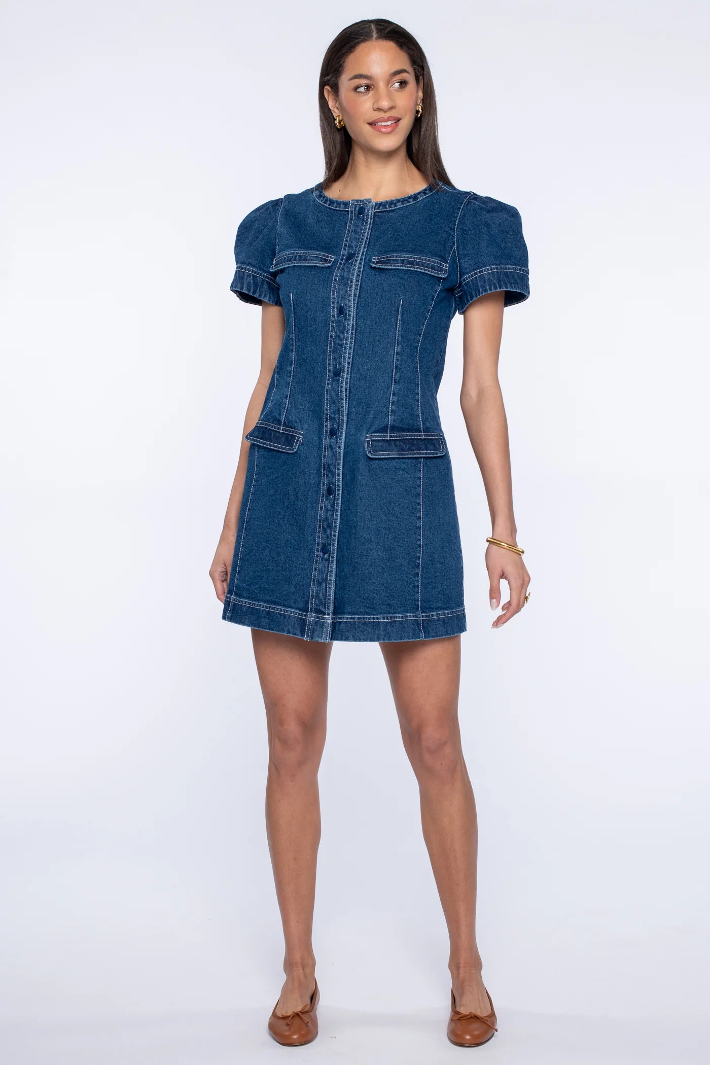 Rory Dress - Washed Denim