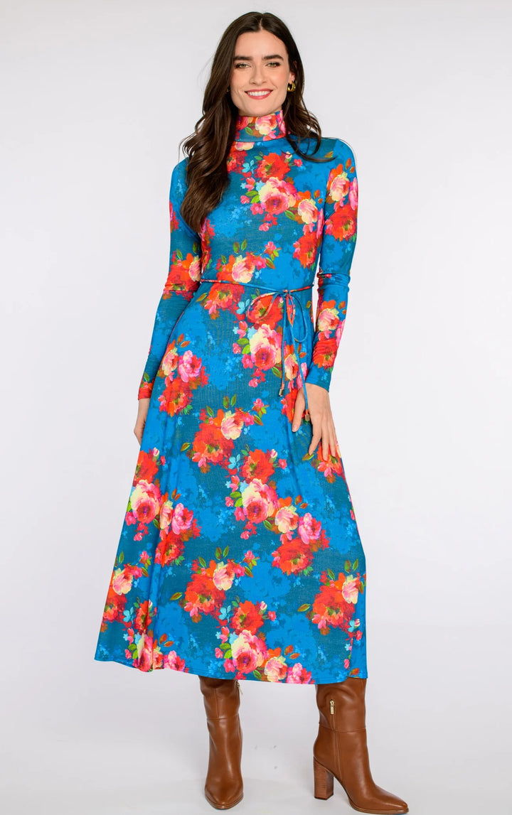 Stevie Dress-Holiday Chintz Teal