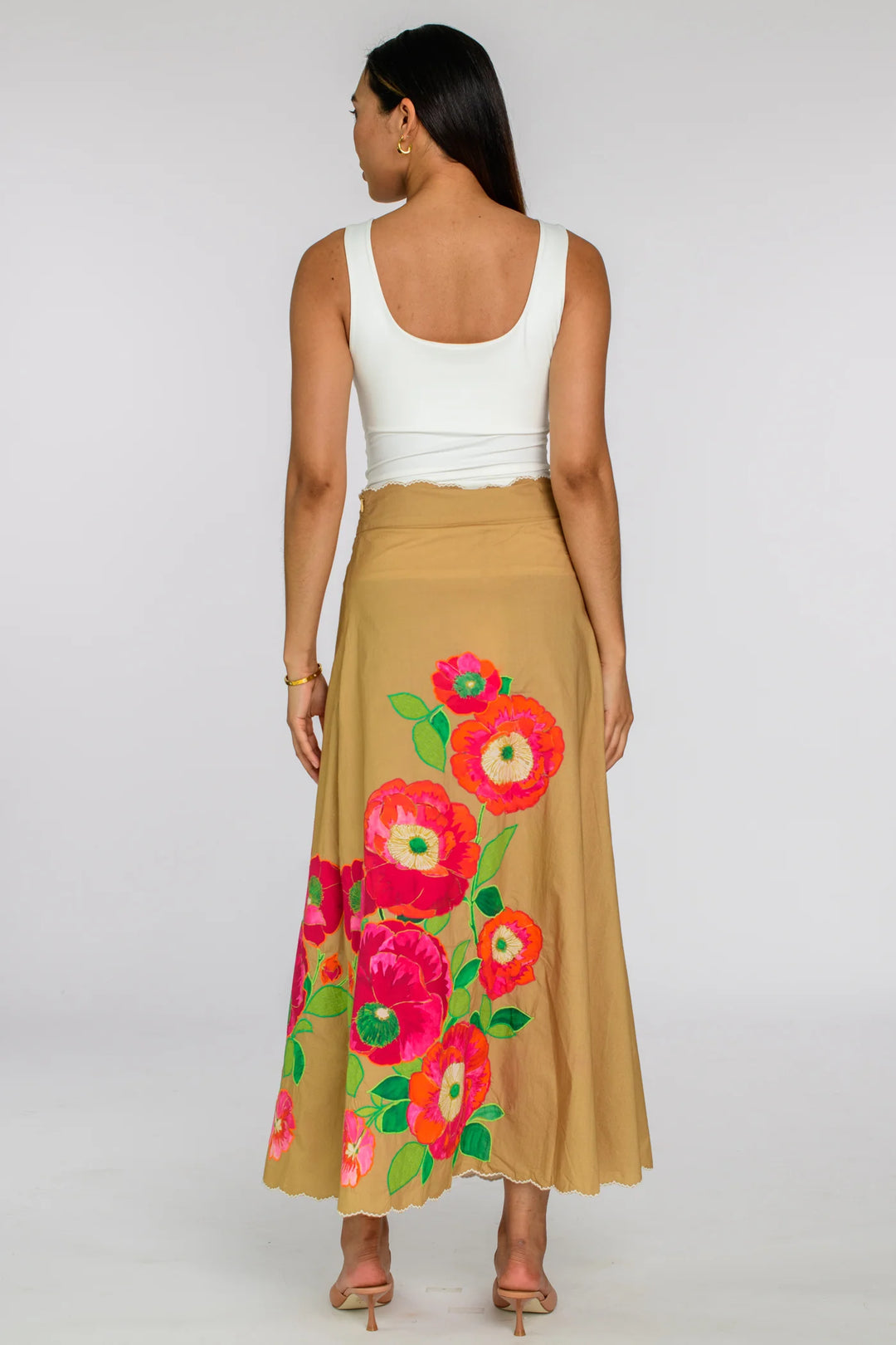 Anita Skirt - Poppy Patch Iced Coffee