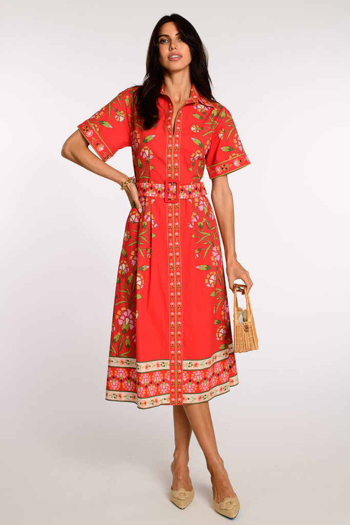 Collins Dress Indian Flower Poppy