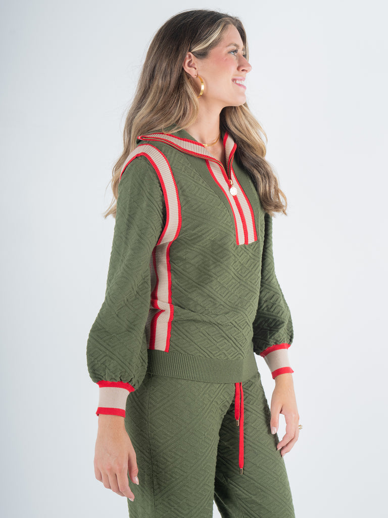 Poppy Pullover Sweater-Olive