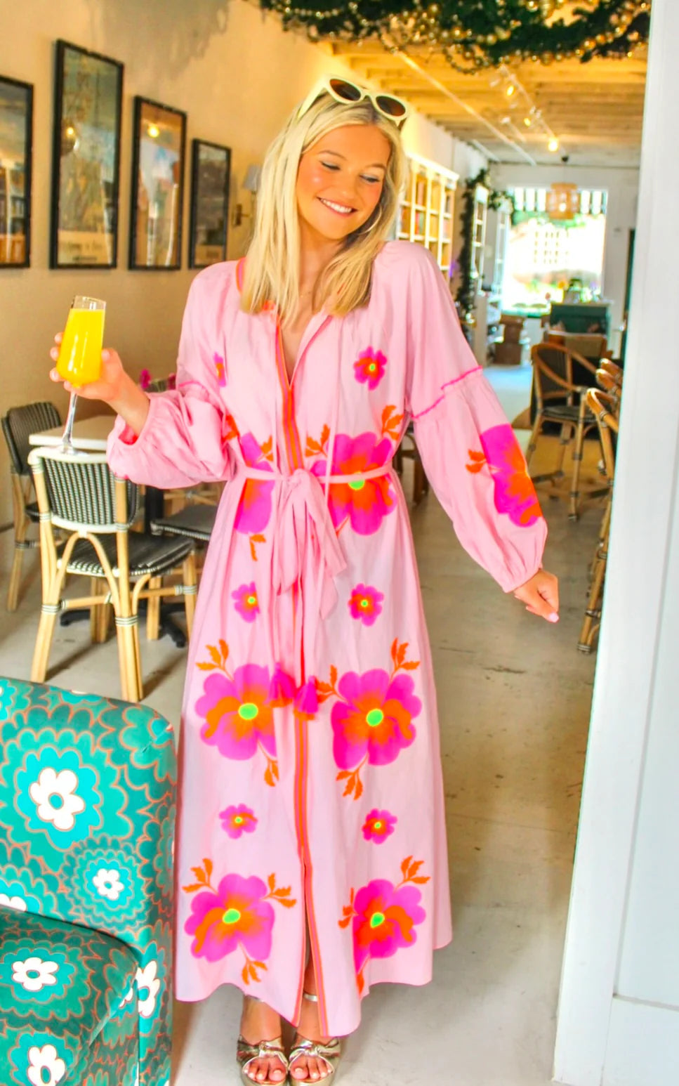 Florida Florals Dress - Pink