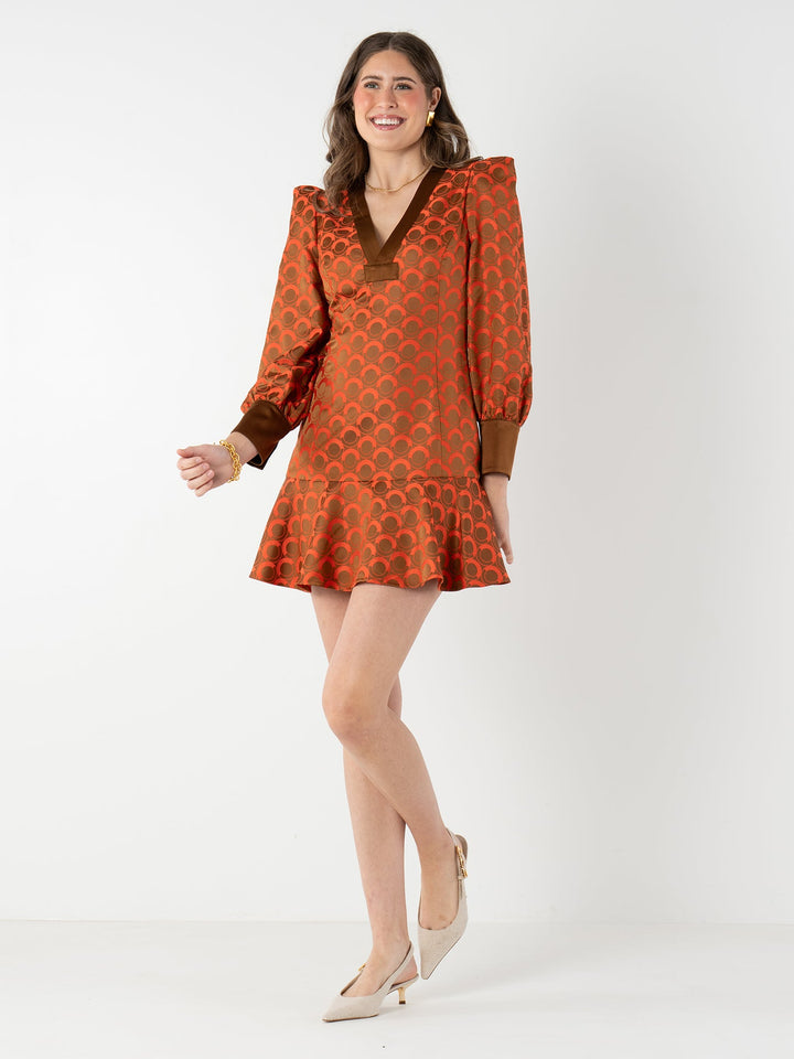 Jenny Dress - Tangerine Mod