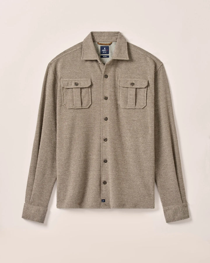 Carl Stretch Knit Flannel Lodge Shirt-Havana