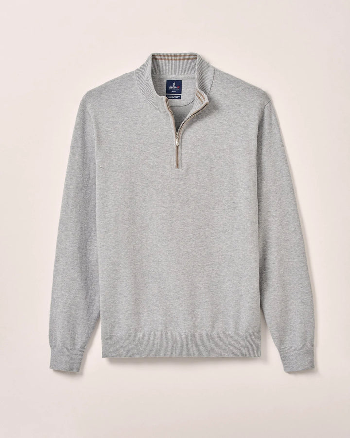 Desmond Cotton Blend 1/4 Zip-Pebble