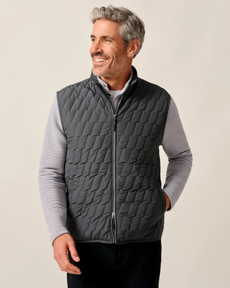 Belfry Quilted Puffer Vest- Dark Gray