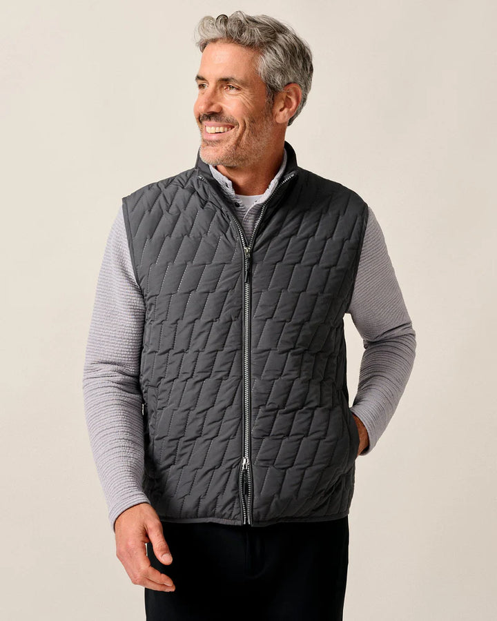 Belfry Quilted Puffer Vest- Dark Gray