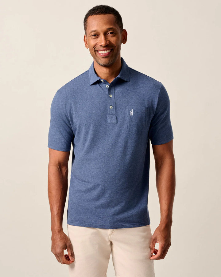 Original 4-Button Polo - Heathered 2.0 - Oceanside