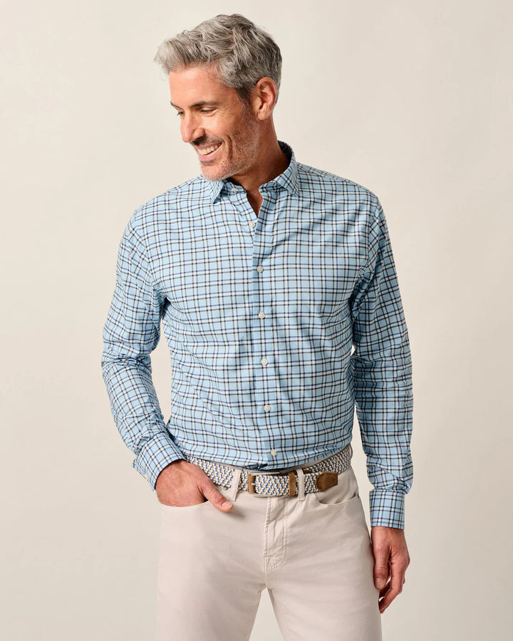 Featherweight Perf. Button Down Shirt - Jaden - Malibu