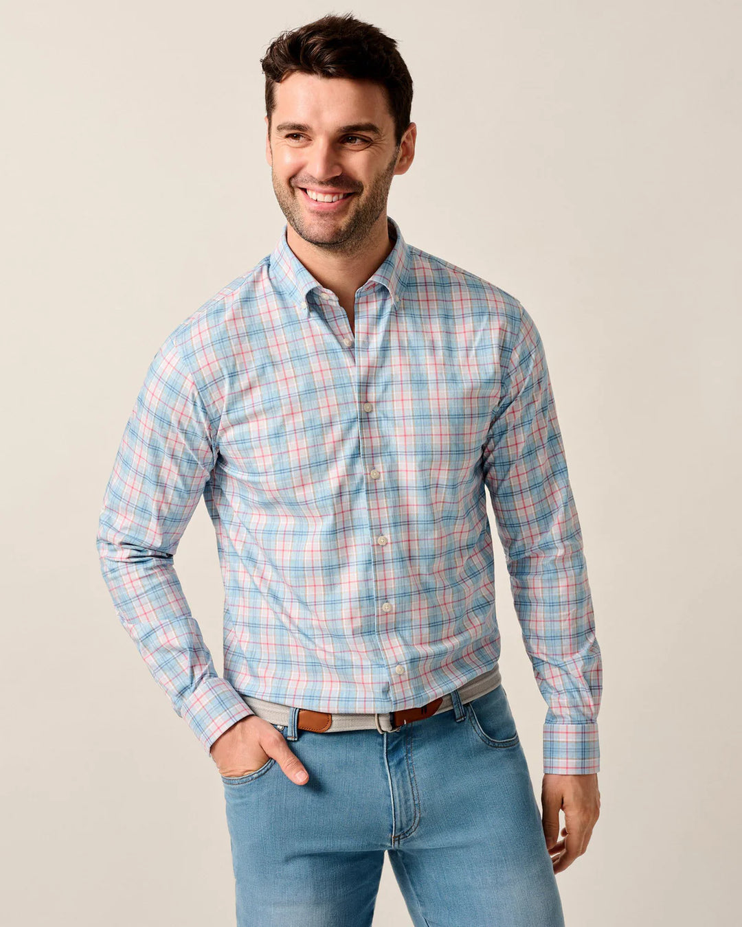 Everyday Perf. Button Down Shirt - Lanes - Malibu