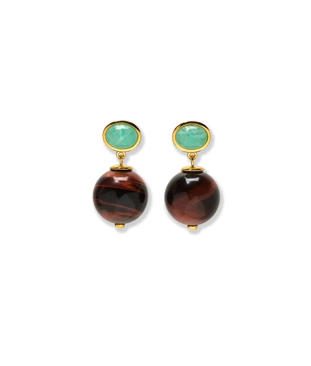 Umbria Earrings in Tiger's Eye