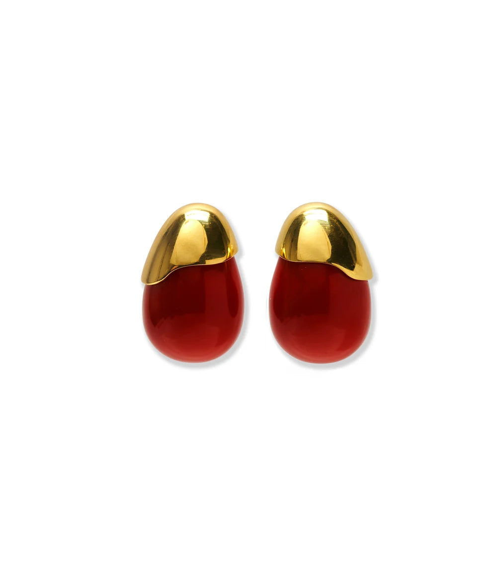 Toro Earrings - Vermillion