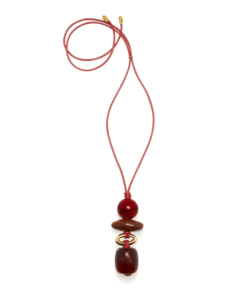 Museo Cord II Necklace - Bordeaux