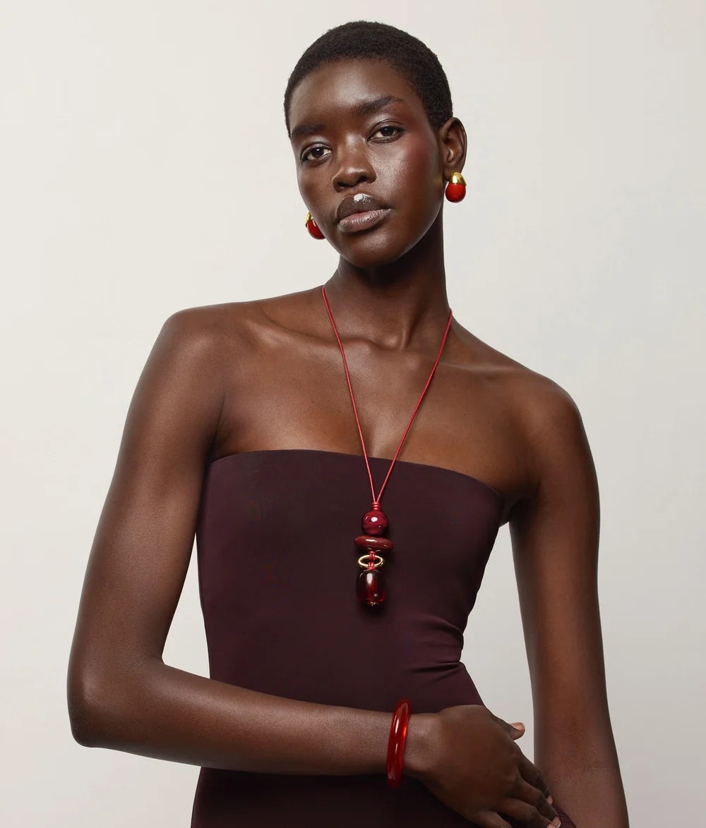Museo Cord II Necklace - Bordeaux