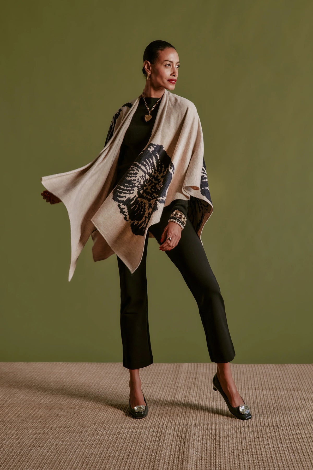 Ginny Wrap - Camel Chrysanthemum