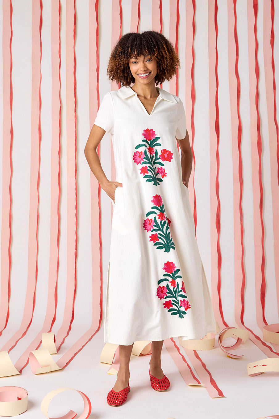 Franny Dress - Ivory Embroidery