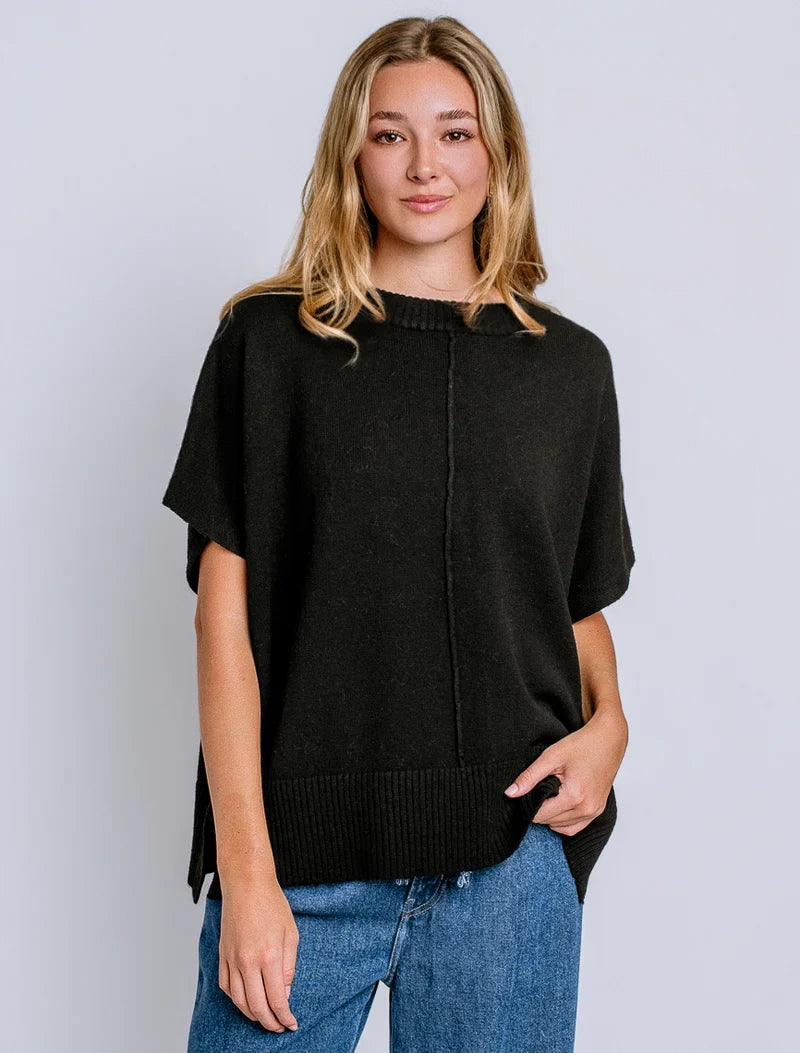 Gwyneth 'Caroline' Top-Black-One Size