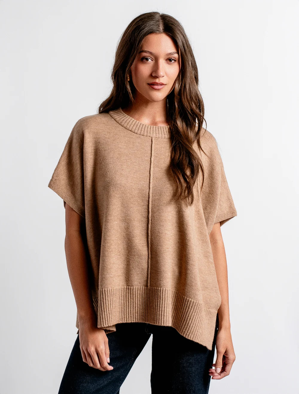 Gwyneth 'Caroline' Top-Camel-One Size