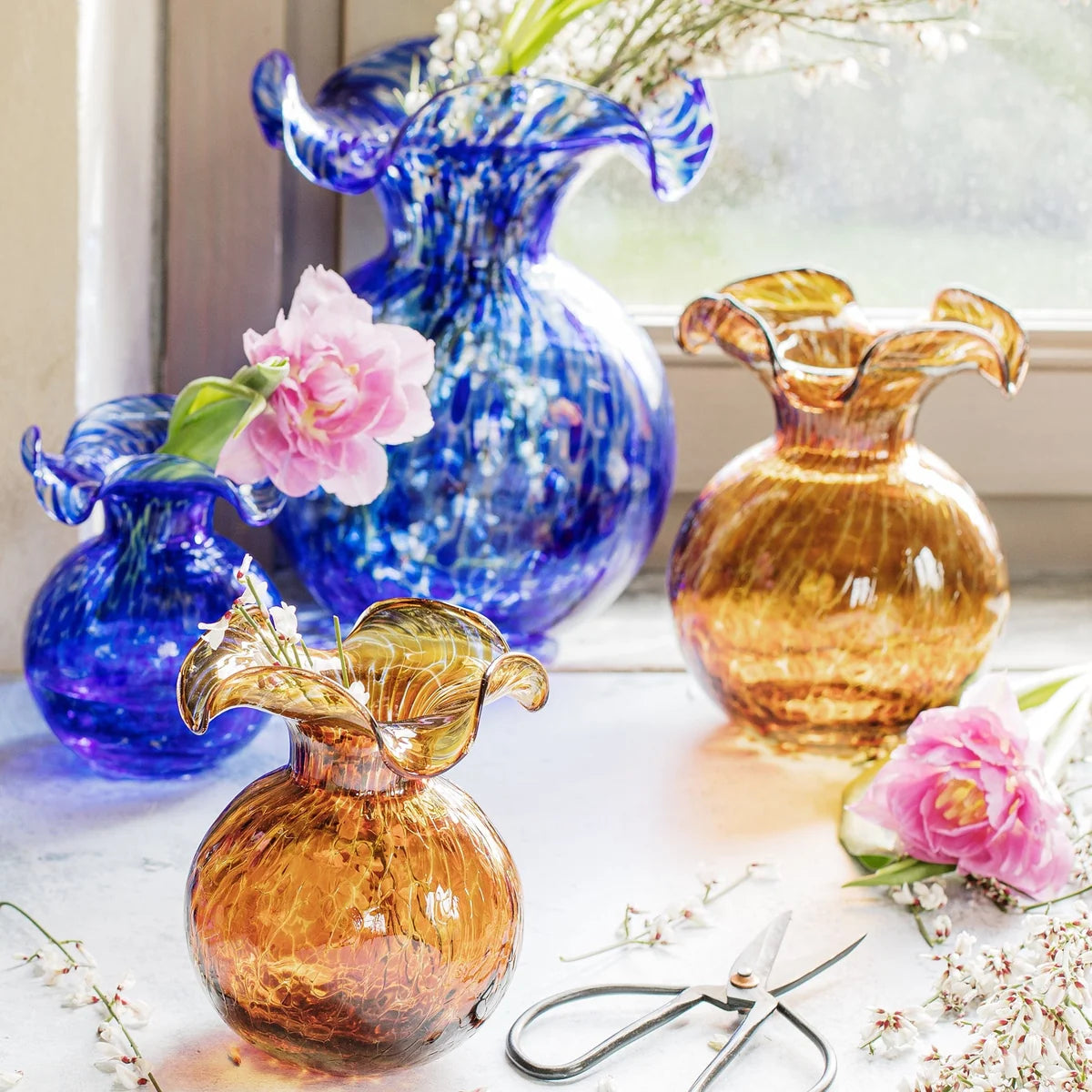 BMH - Vietri Hibiscus Vase, M Tortoise