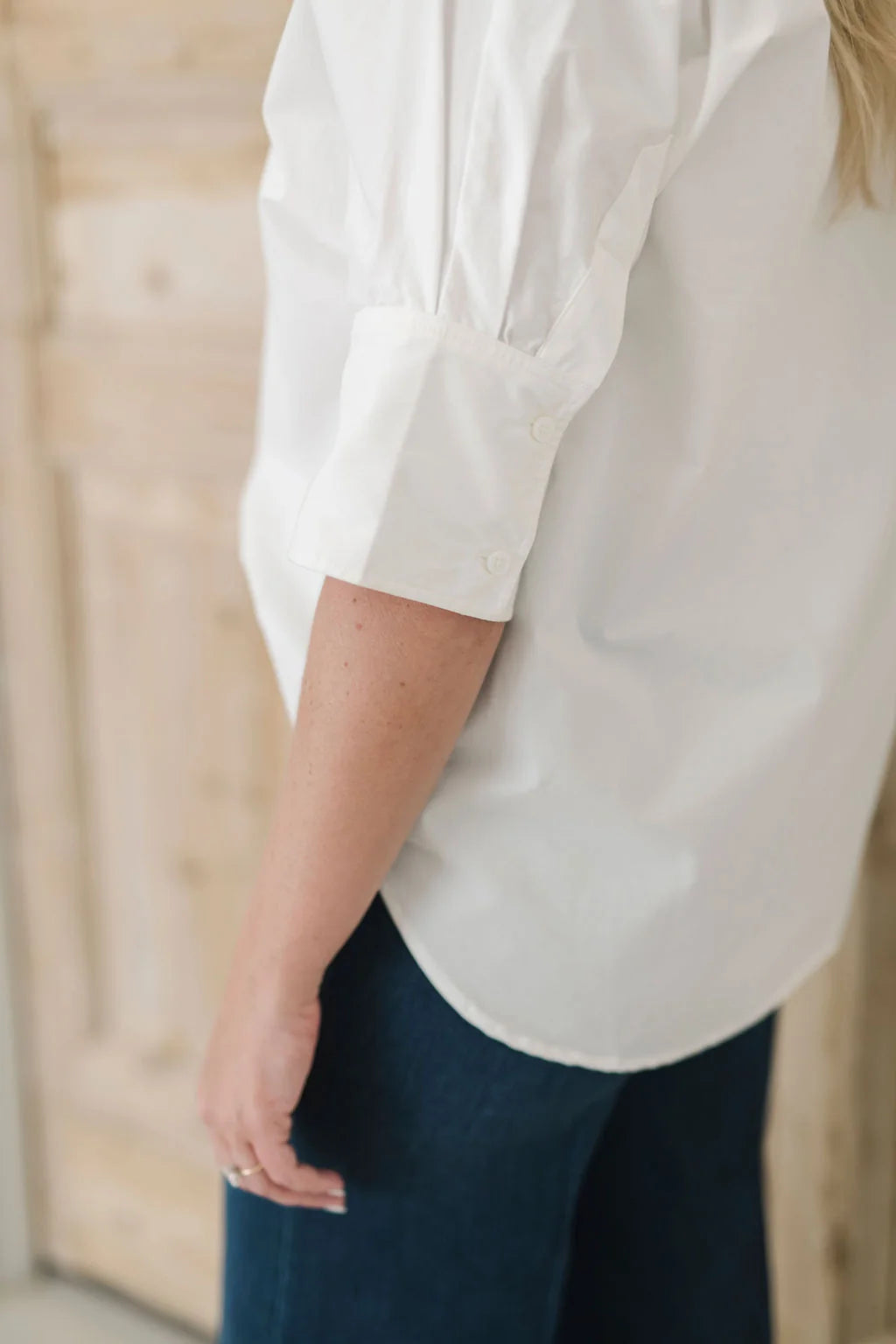 The Charlie - White Pullover Cotton Top