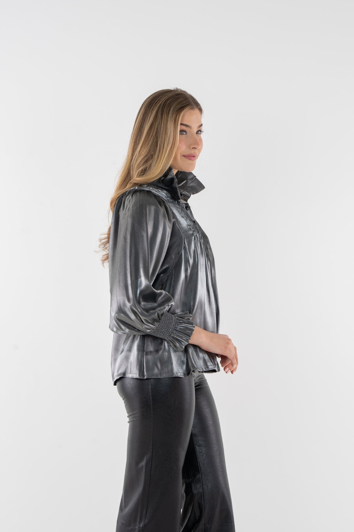 Charlotte Top - Metallic Rayon