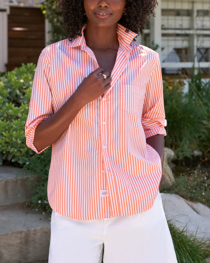 Silvio Button-Up - Peach Stripe