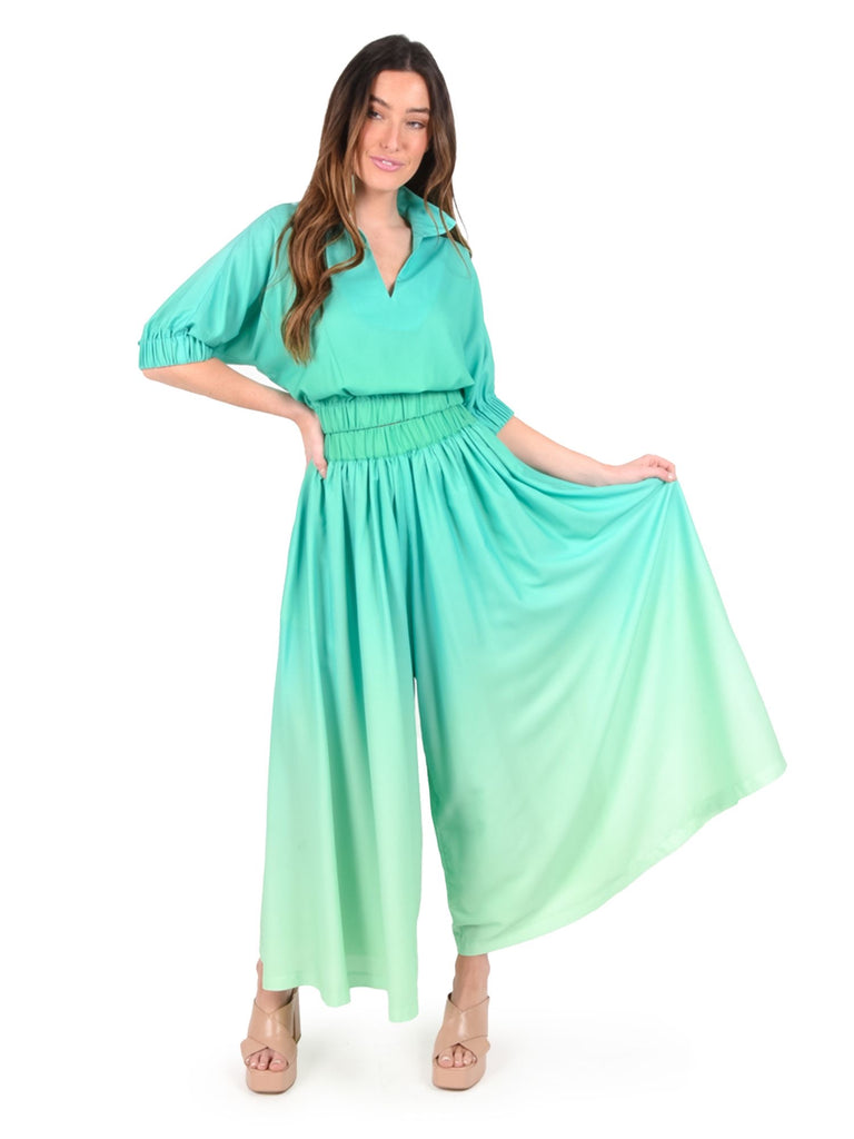 Palazzo Pant In Mint Mist