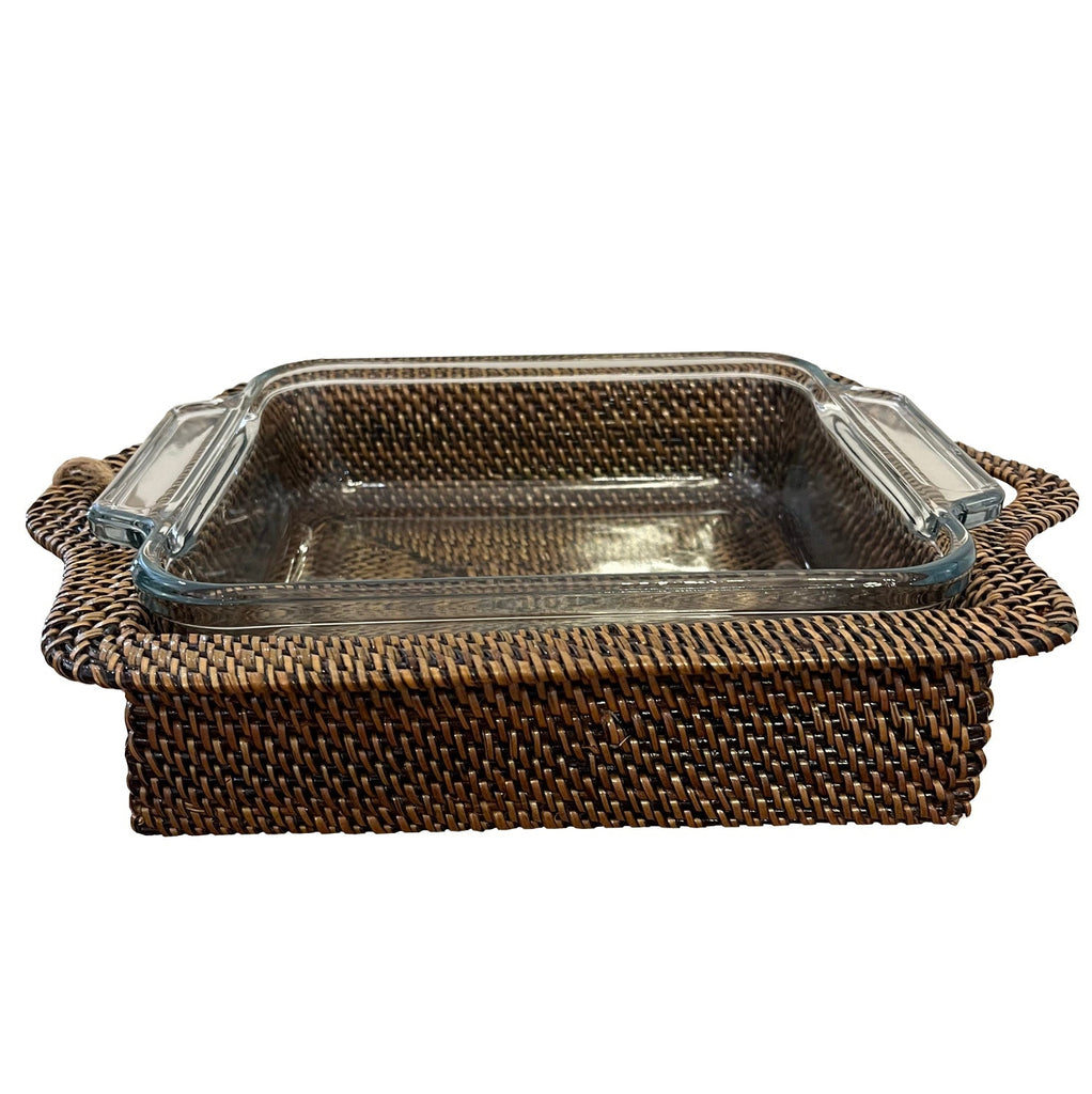 BMH - Rattan Casserole Basket w/ Baking Dish