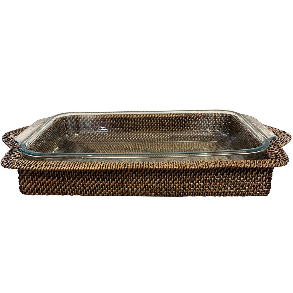 BMH - Rattan Casserole Basket w/ Baking Dish 3QT