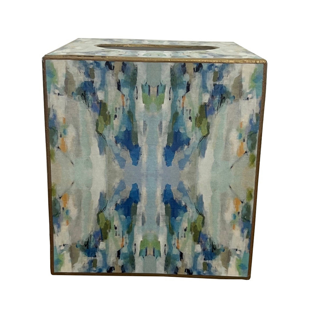 BMH - Painted Blue Tones Tissue Holder