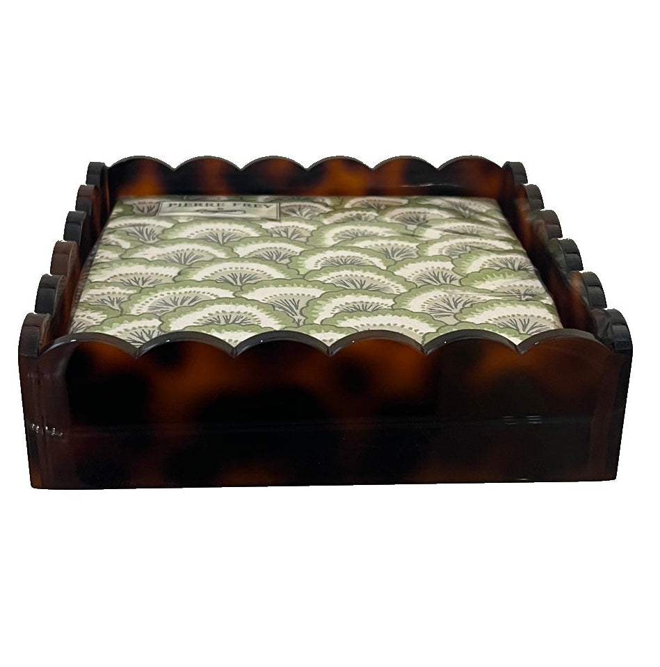 BMH - Tortiseshell Scalloped Napkin Holder