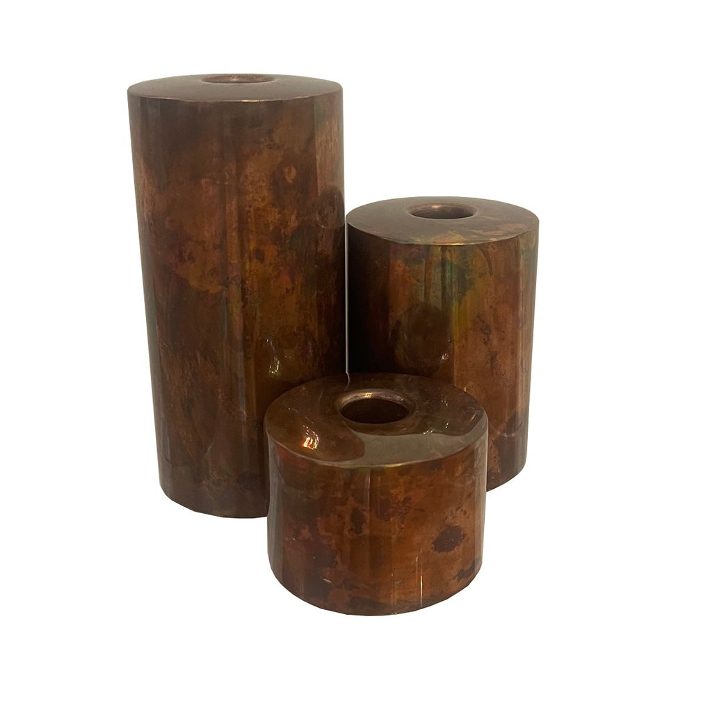 BMH - Copper Candle Holder Set