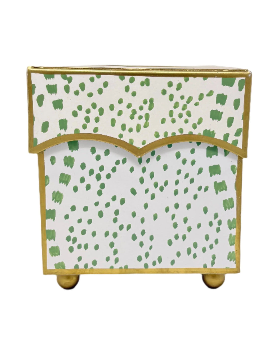 BMH - Green Polka Dot Tissue Box Holder