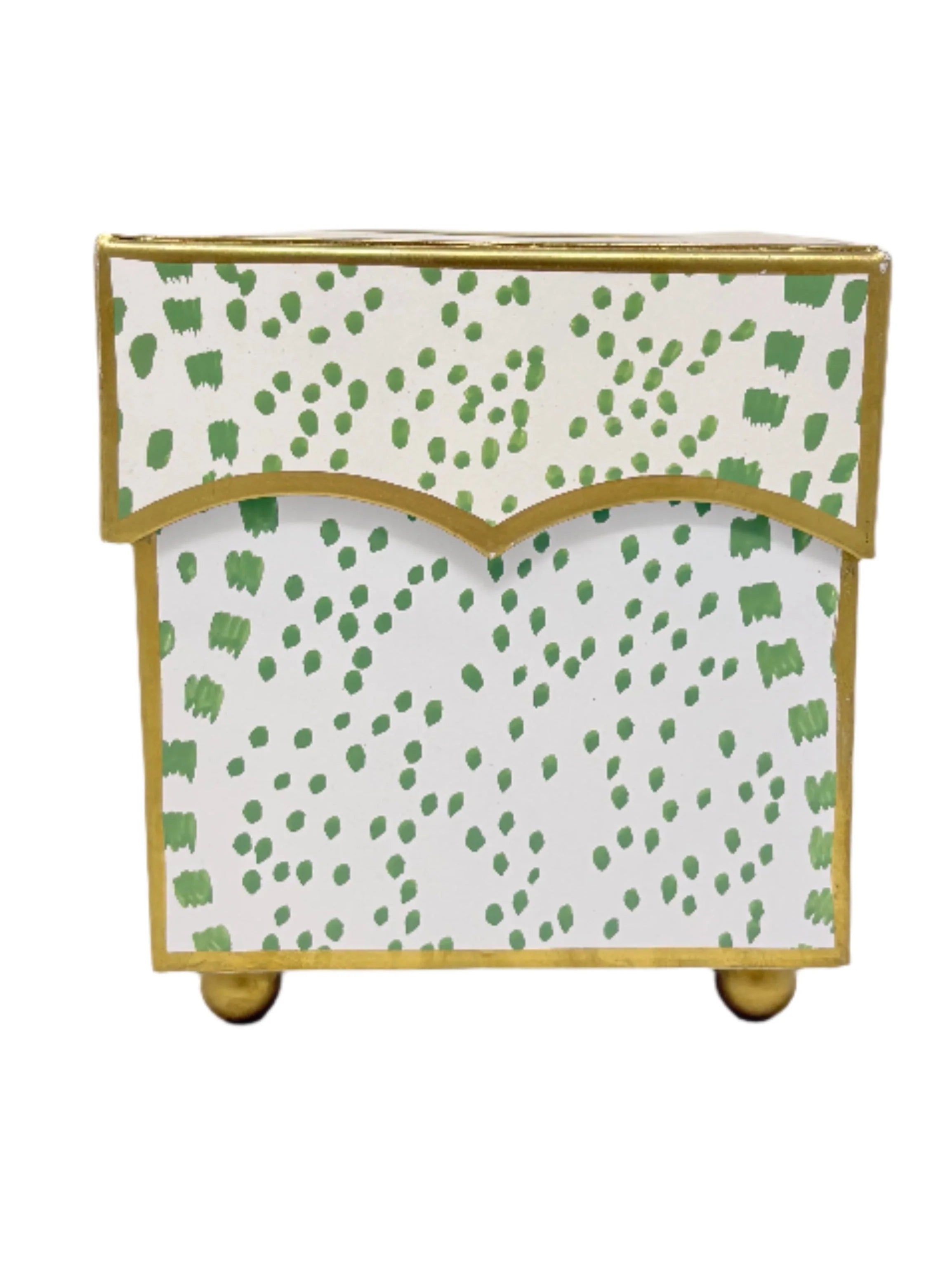 BMH - Green Polka Dot Tissue Box Holder