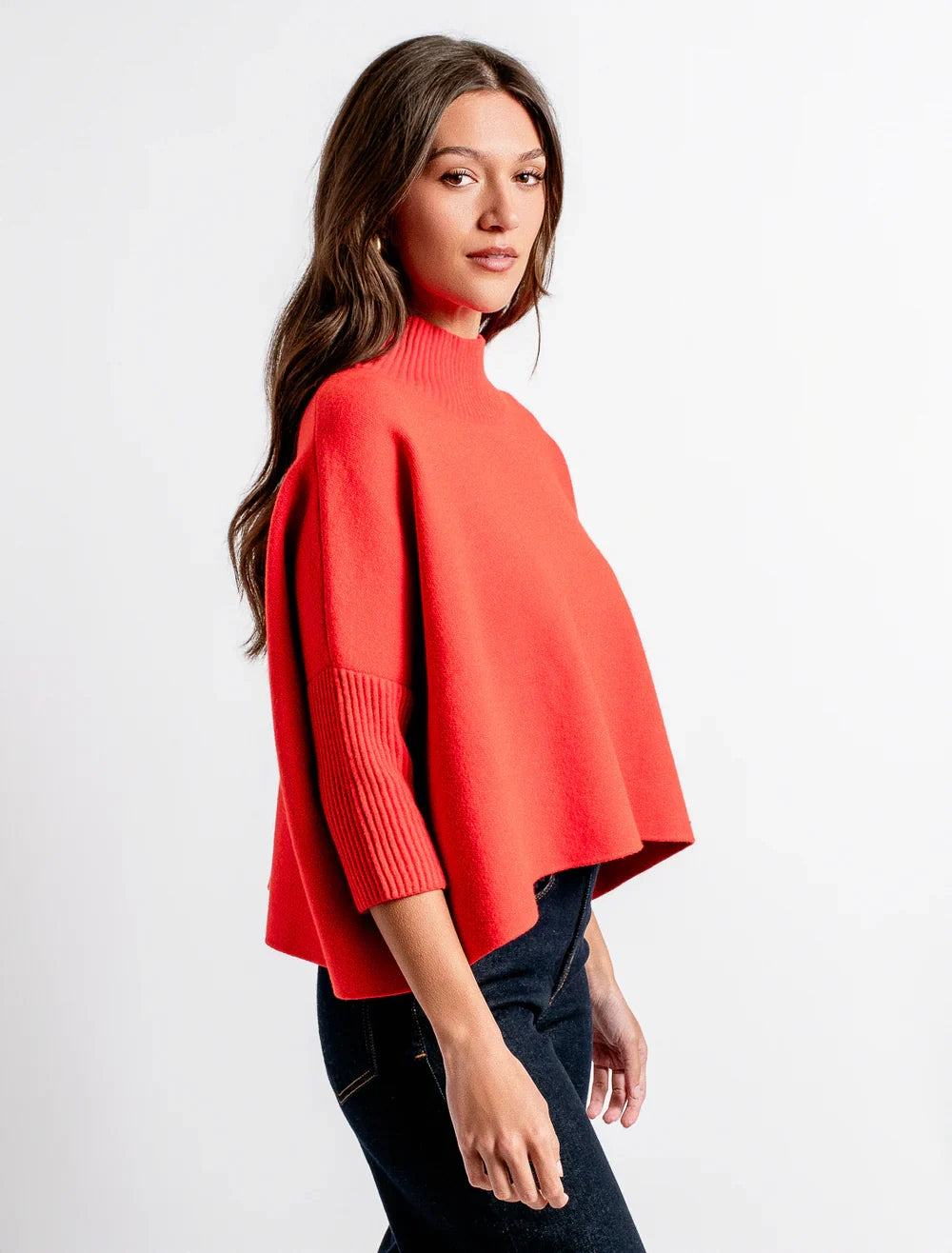 Aja Sweater - Orange Flambe