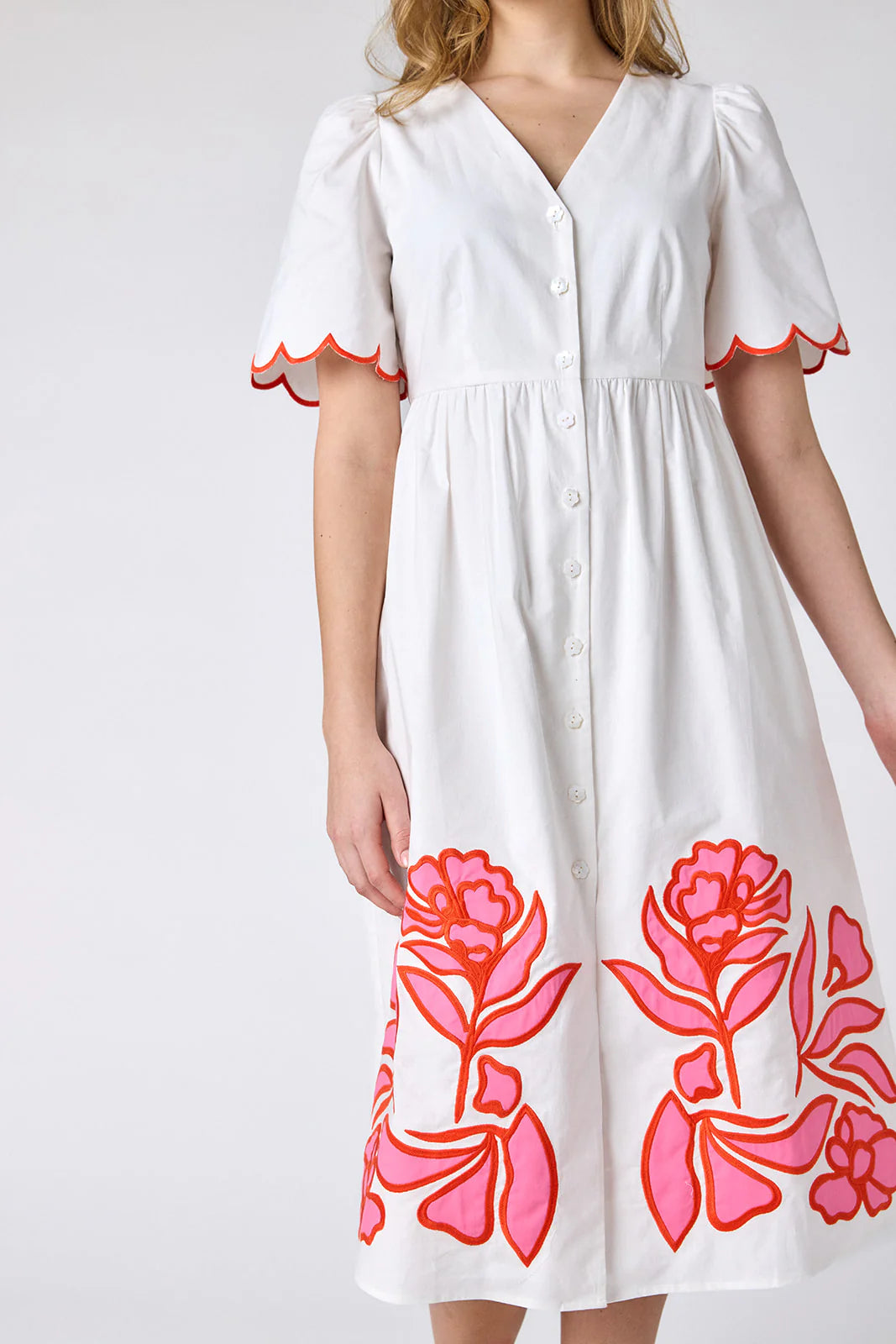 Luca Dress - Ivory w/Emb