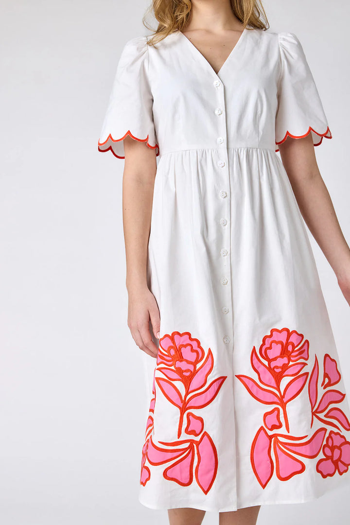 Luca Dress - Ivory w/Emb