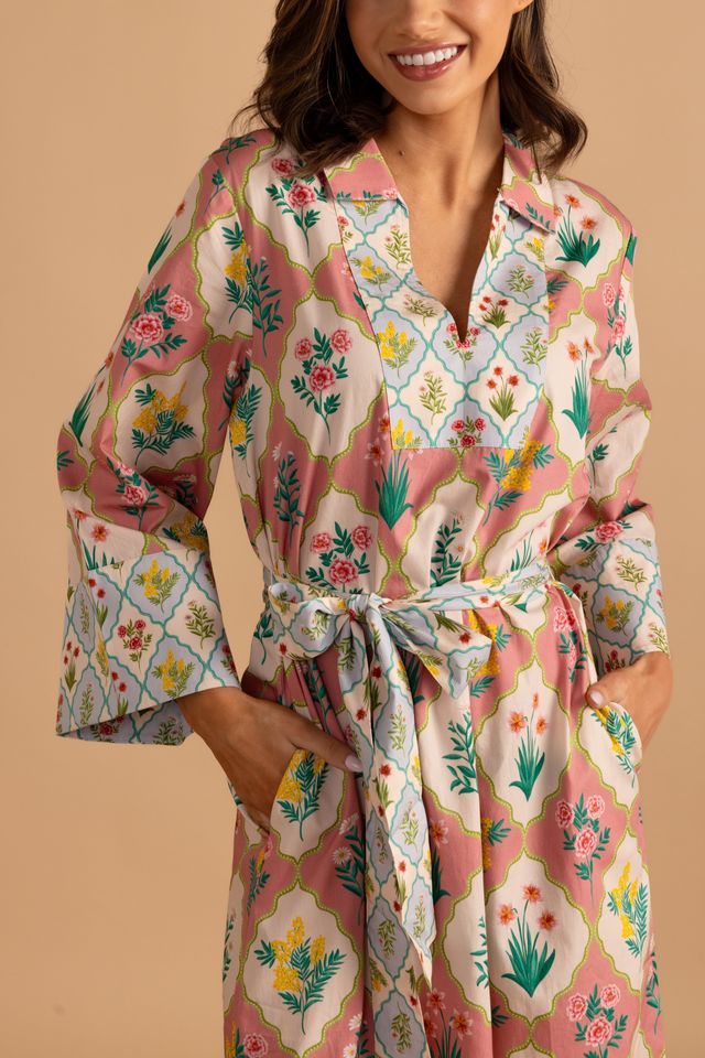 Lee Dress - Rose/Blue Blossom