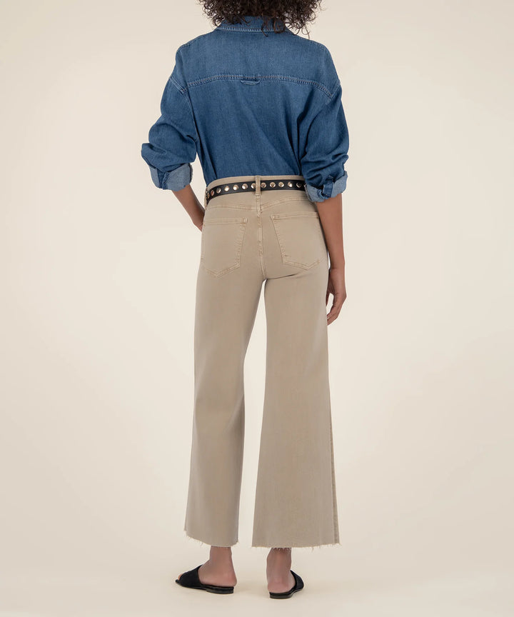 Meg High Rise Wide Leg - Biscuit
