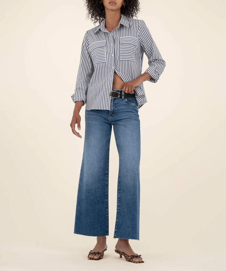 Meg High Rise Wide Leg- TOUGHNESS W/MED BASE WASH