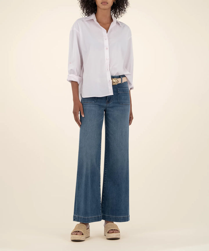 Meg High Rise Wide Leg - LOYALTY W/MED BASE WASH